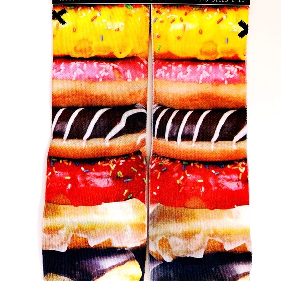 Odd Sox Donuts Junk Food Crew Socks Colorful - Picture 4 of 7